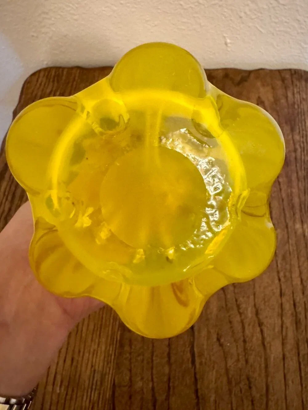 Vintage Yellow Flower Vase Margie's Garden MCM